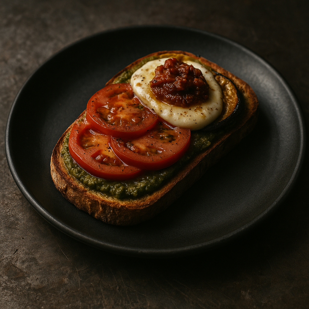 Pesto Mozzarella Toast