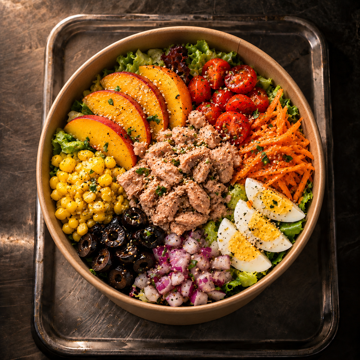 Tuna & Peach Garden Bowl