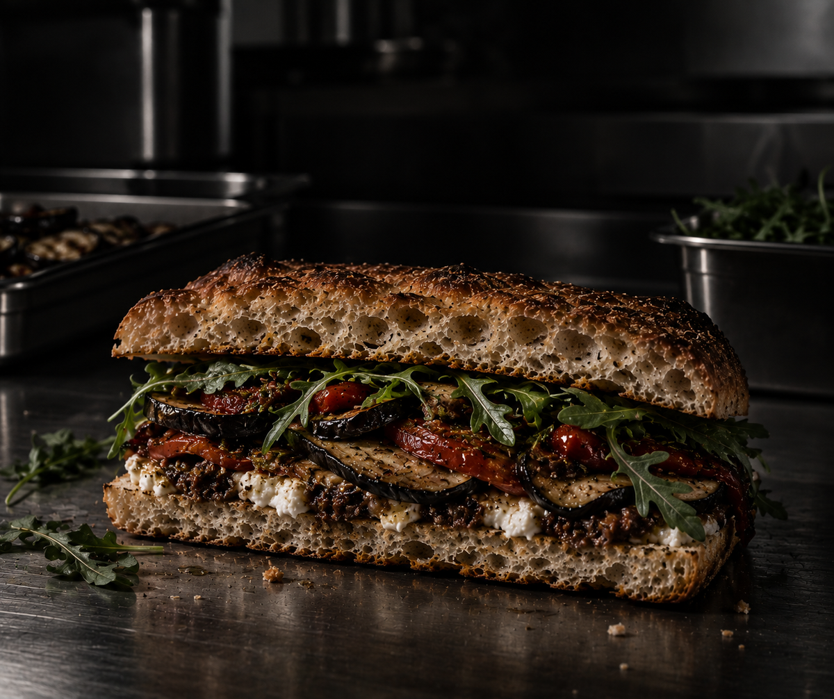 Roasted Eggplant Focaccia