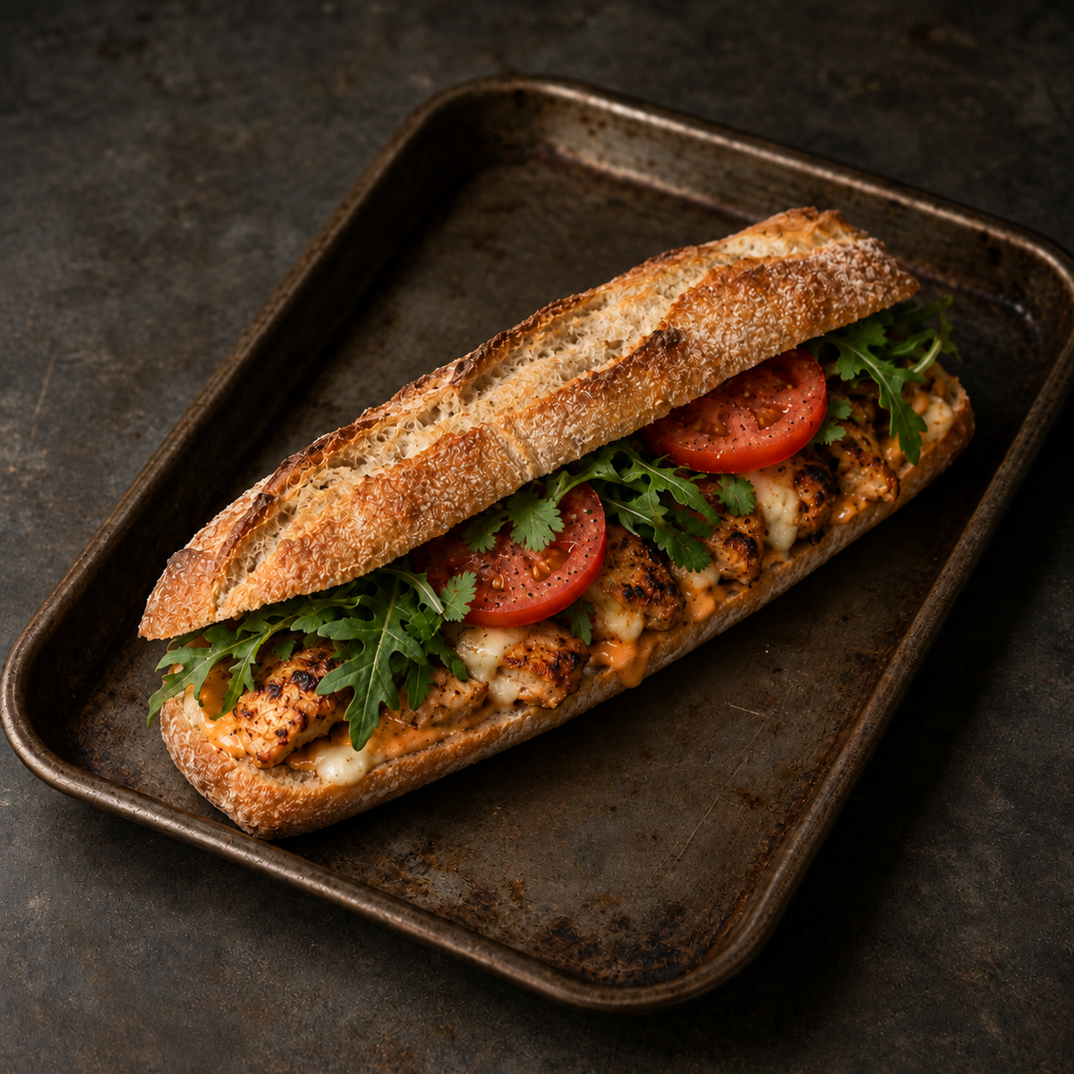 Andalusian Chicken sandwich — LE PAPA Brussels